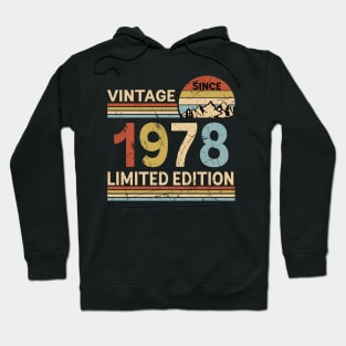 Vintage Since 1978 Limited Edition 45th Birthday Gift Vintage Men's Hoodie